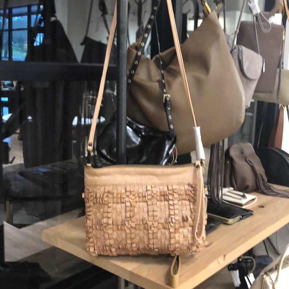 Cast , artisan weave genuine leather Crossbody